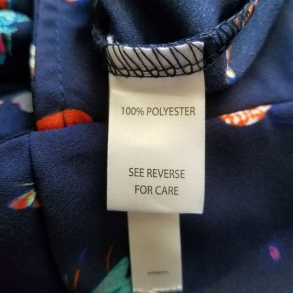 Extra Touch Cold Shoulder Butterfly Print Tunic 3X - Picture 6 of 7